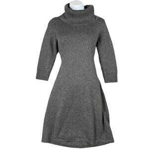 Talbots Sweater Dress S Half Sleeves Marled Soft Stretchy Capsule Work Office